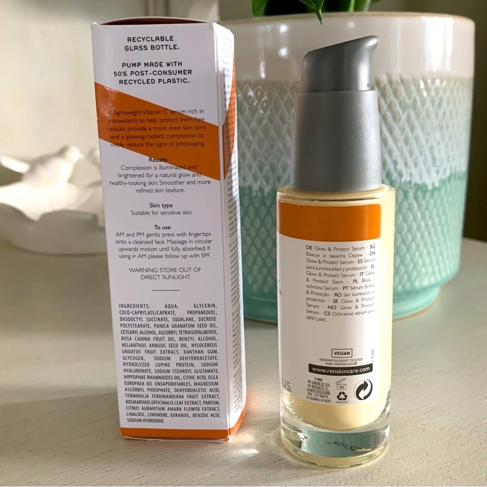 REN Clean Skincare Radiance Glow And Protect Vitamin C Serum - Picture 3 of 8